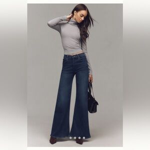 MOTHER The Tomcat Roller Sneak High Rise Wide Leg Jeans